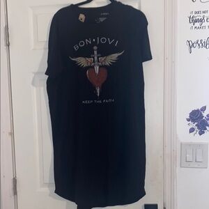 Bon Jovi Graphic T-Shirt dress